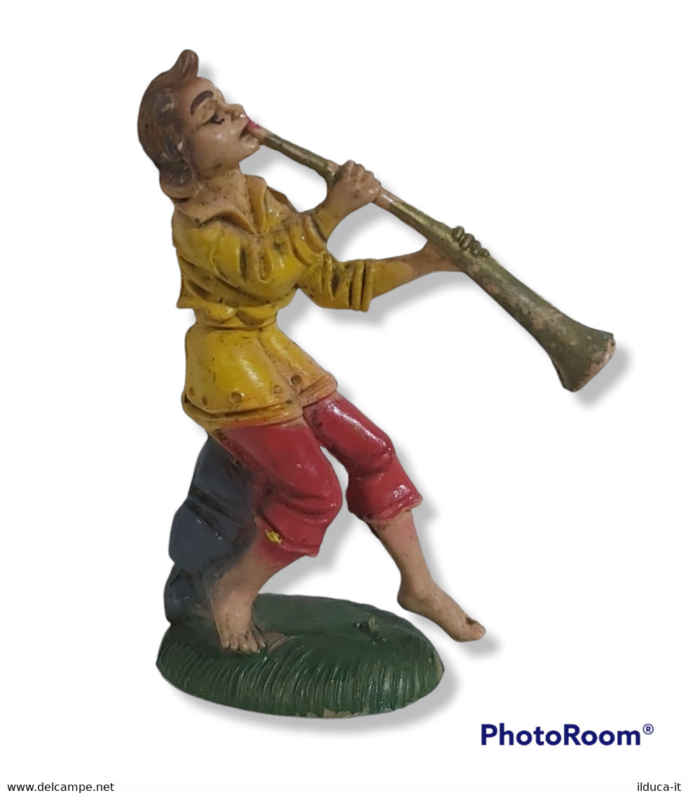 74306 Pastorello Presepe - Statuina In Plastica - Musicante - Christmas Cribs