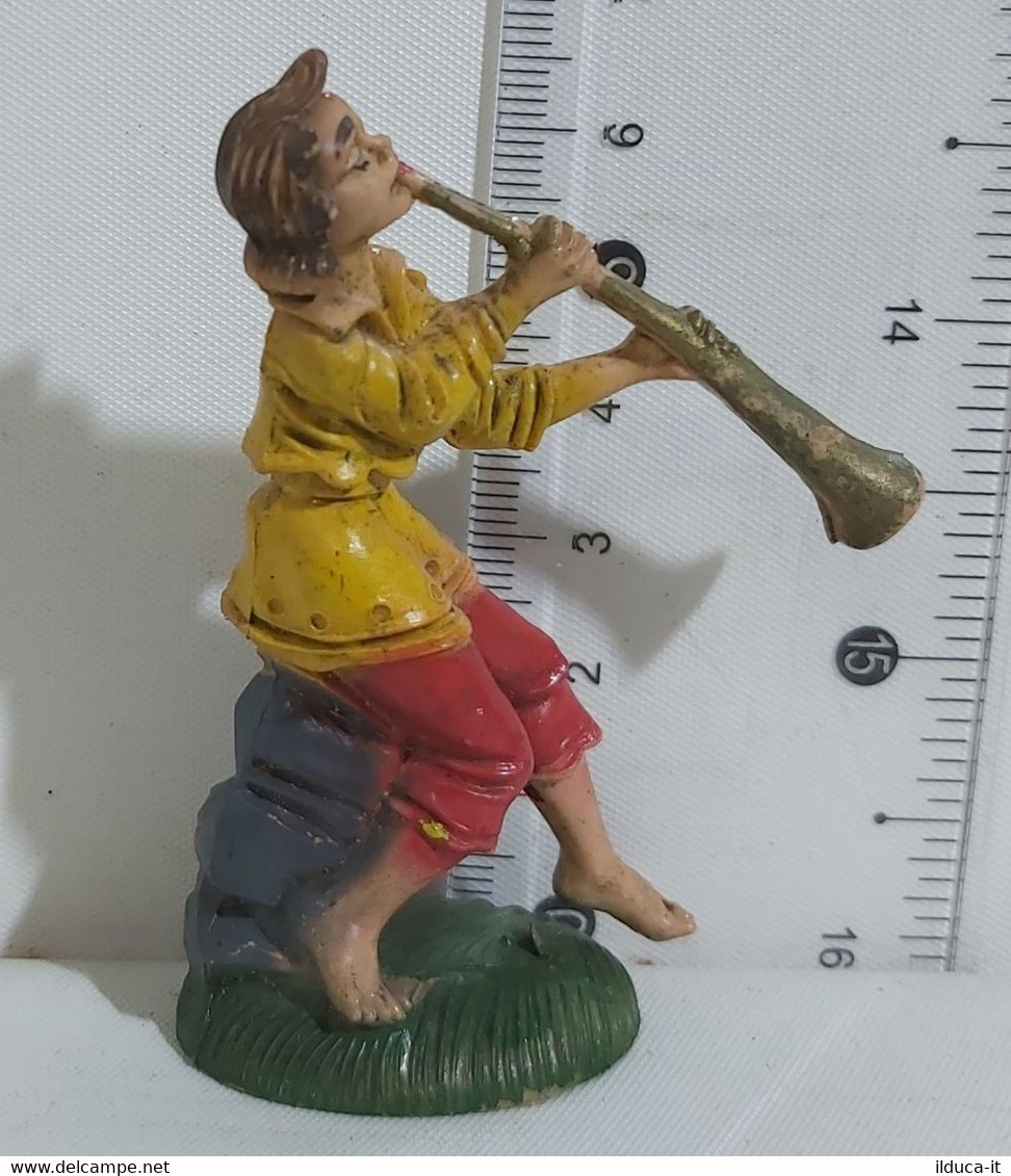 74306 Pastorello Presepe - Statuina In Plastica - Musicante - Kerstkribben