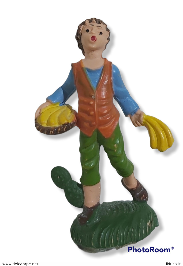 74286 Pastorello Presepe - Statuina In Plastica - Venditore Di Banane - Presepi