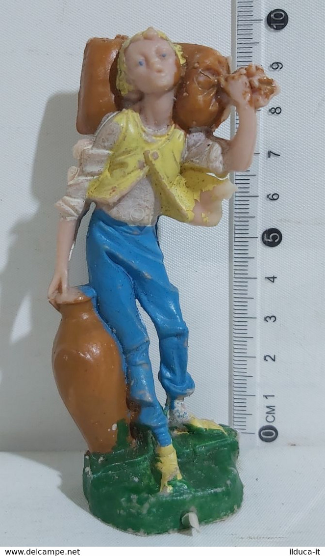 29857 Pastorello Presepe - Statuina In Plastica - Uomo Con Sacchi - Presepi