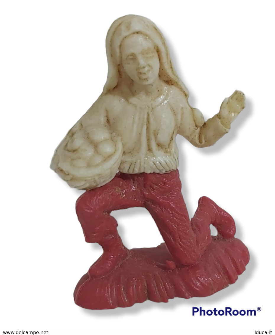 74253 Pastorello Presepe - Statuina In Plastica NARDI - Donna Con Cesta - Christmas Cribs