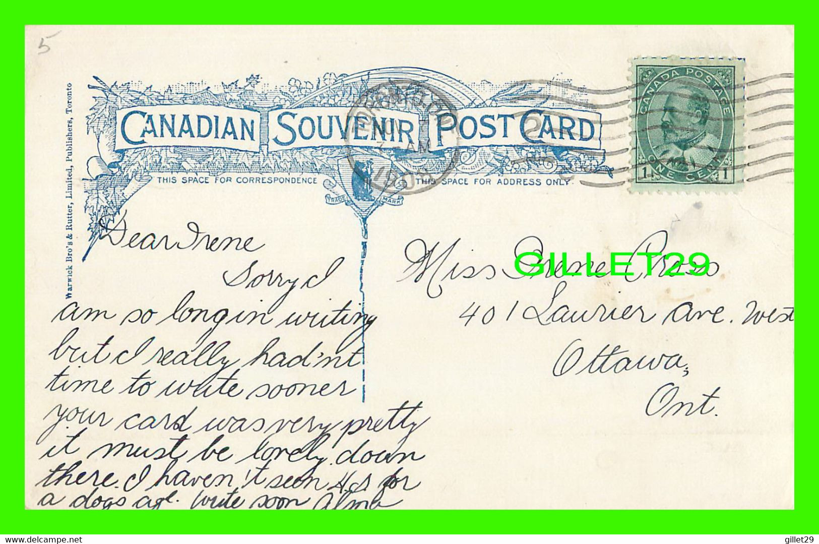 CALGARY, ALBERTA - RANCHING SCENE - TRAVEL IN 1908 - WARWICK BRO'S & RUTTER LIMITED - - Calgary