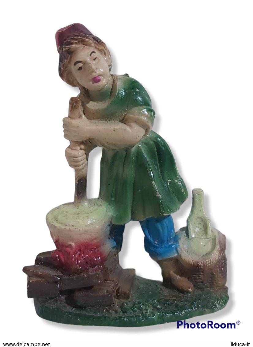 30477 Pastorello Presepe - Statuina In Plastica - Uomo Che Cucina - Nacimientos - Pesebres