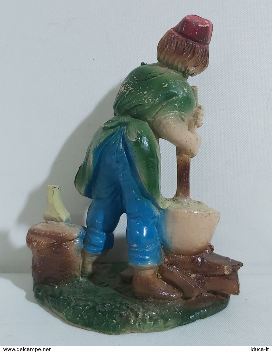 30477 Pastorello Presepe - Statuina In Plastica - Uomo Che Cucina - Kerstkribben