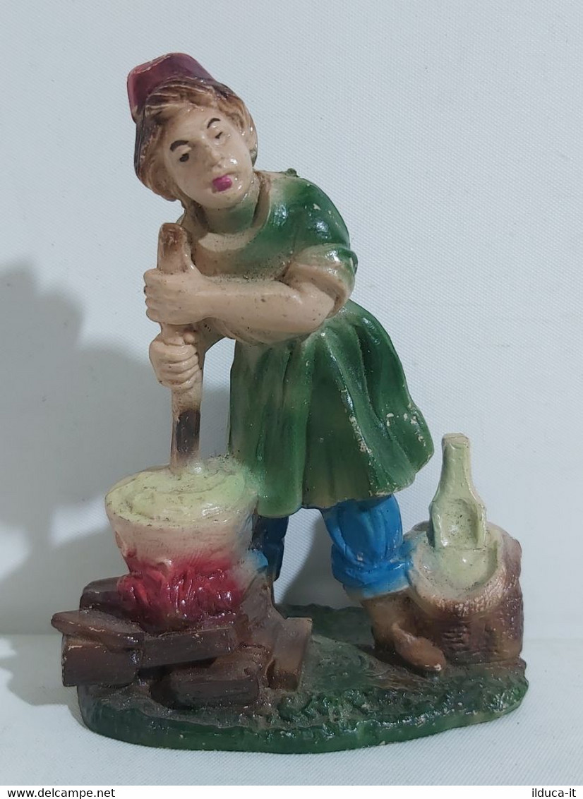 30477 Pastorello Presepe - Statuina In Plastica - Uomo Che Cucina - Crèches De Noël