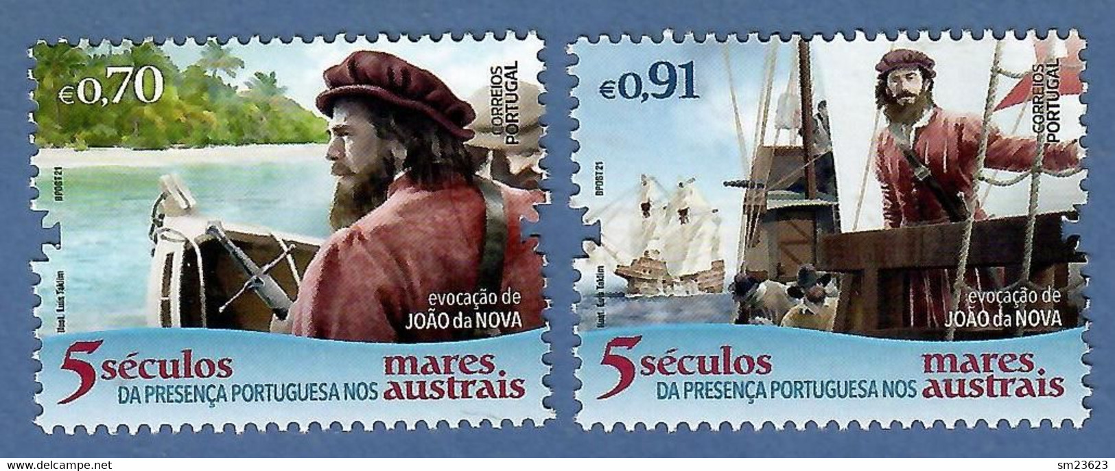 Portugal 11.10.21 Mi.Nr. 4474 / 75 , Joao Da Nova -  Mares Austrais  - Postfrisch / MNH / (**) - Nuovi