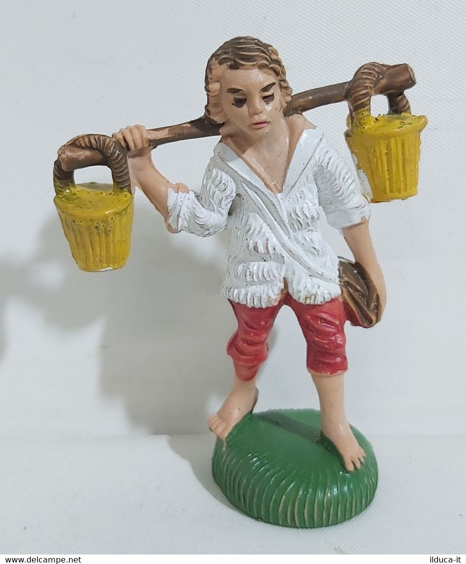 33944 Pastorello Presepe - Statuina In Plastica - Uomo Con Secchi - Weihnachtskrippen