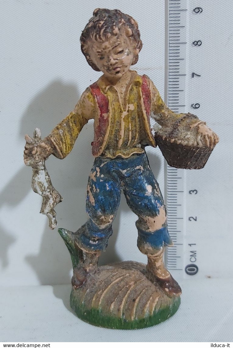 31790 Pastorello Presepe - Statuina In Plastica - Uomo Con Cesta - Kerstkribben