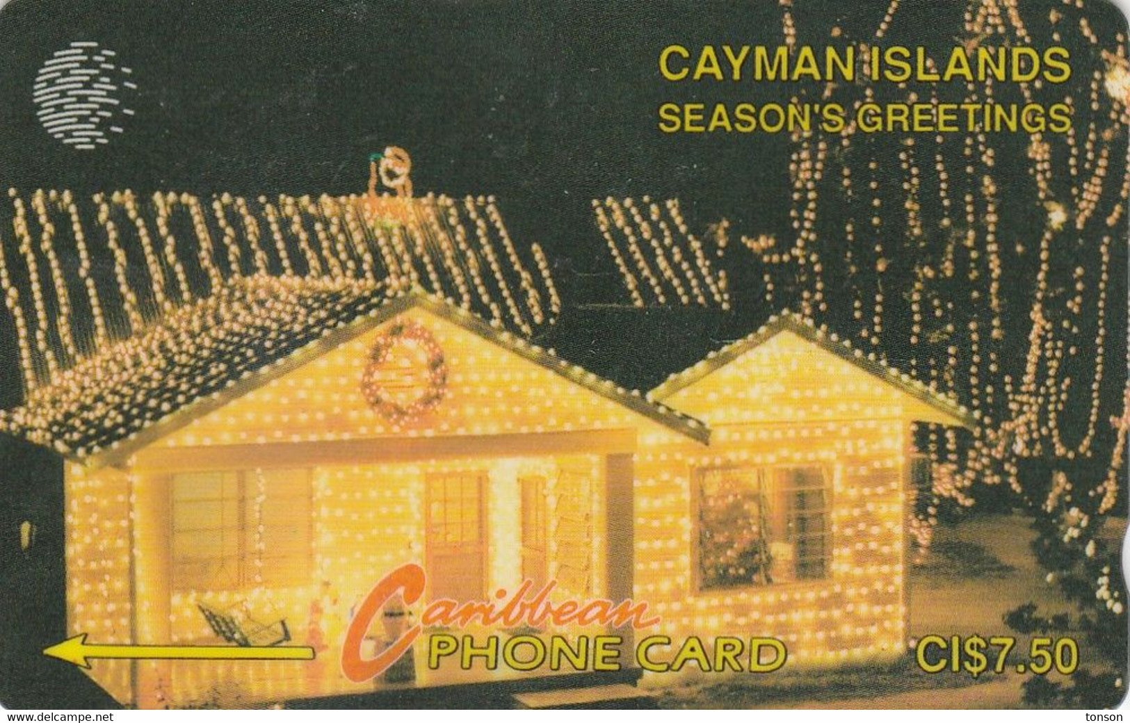 Cayman Islands, CAY-7A, Seasons Greetings, Christmas, 2 Scans..    7CCIA   Please Read - Navidad