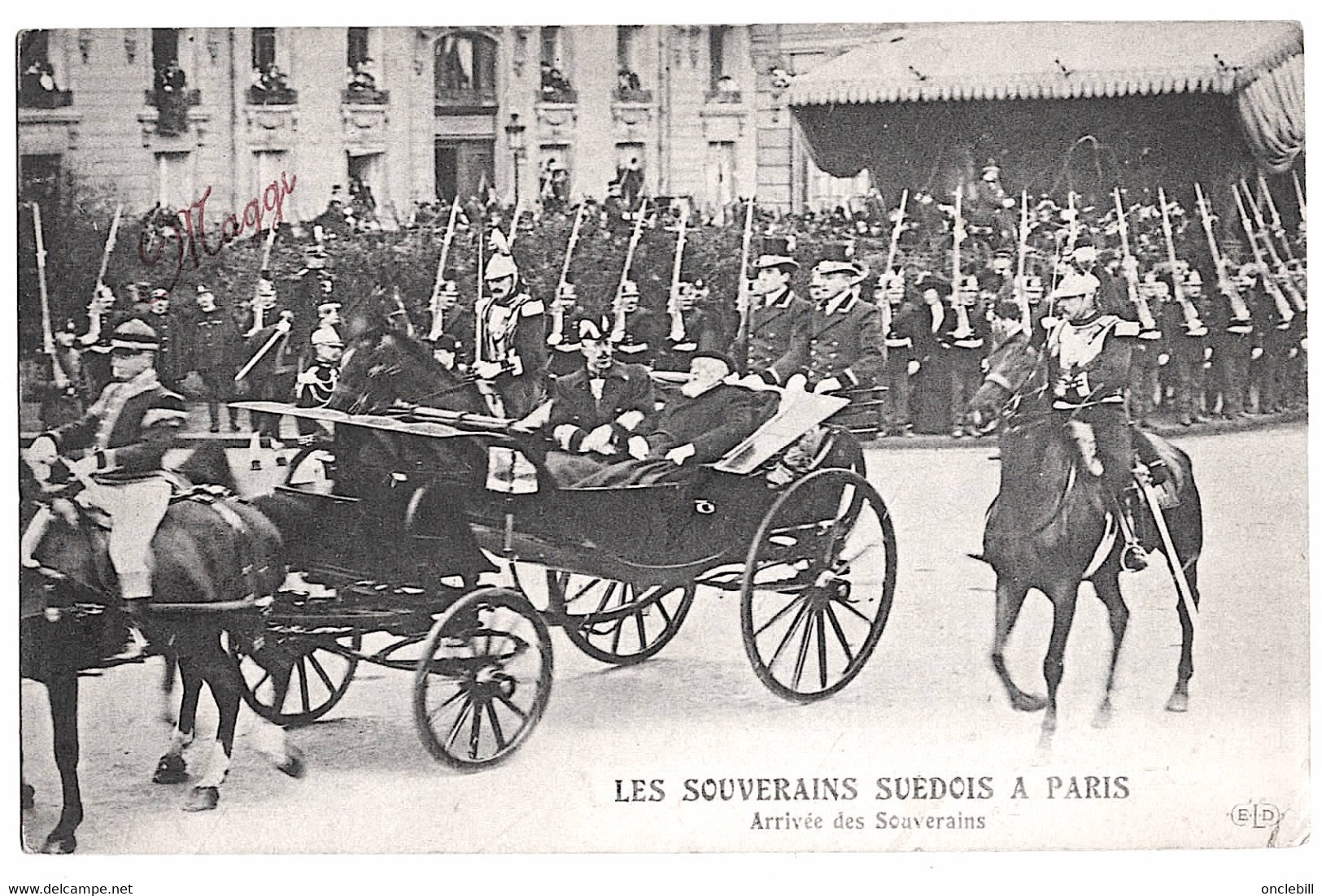 Paris Arrivée Souverains Suédois Calèche 1910 état Superbe - Zonder Classificatie