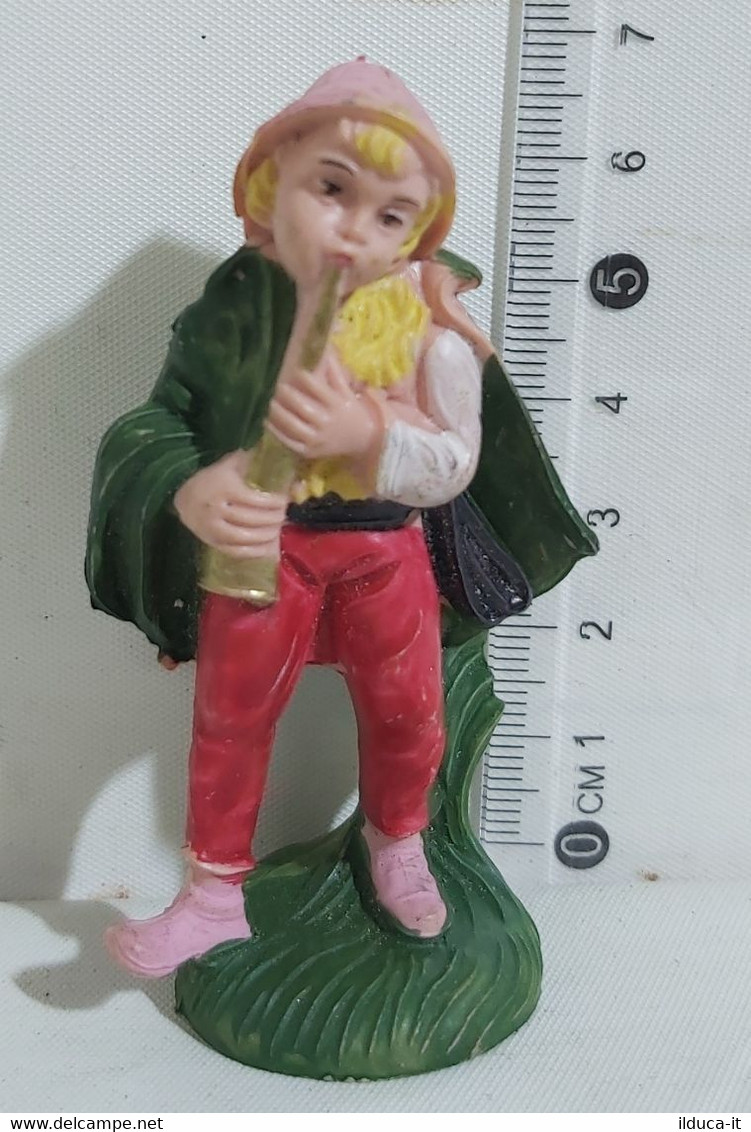 33925 Pastorello Presepe - Statuina In Plastica - Musicante Con Zampogna - Crèches De Noël