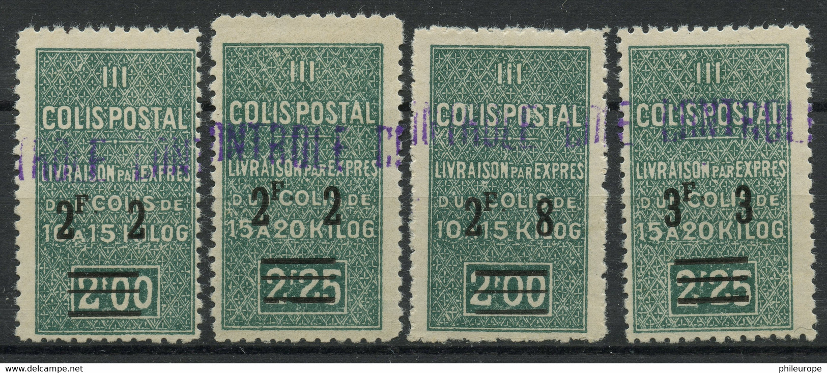 Algerie (1941) Colis Postaux N 73 A 76 (charniere) - Paquetes Postales