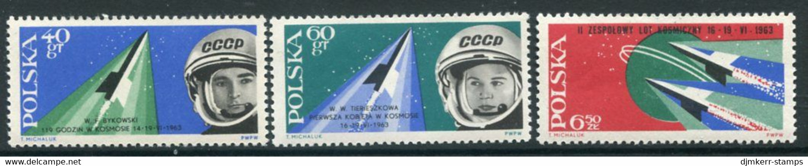 POLAND 1963 Vostok 5 Space Flight  MNH / **.   Michel 1415-17 - Nuevos