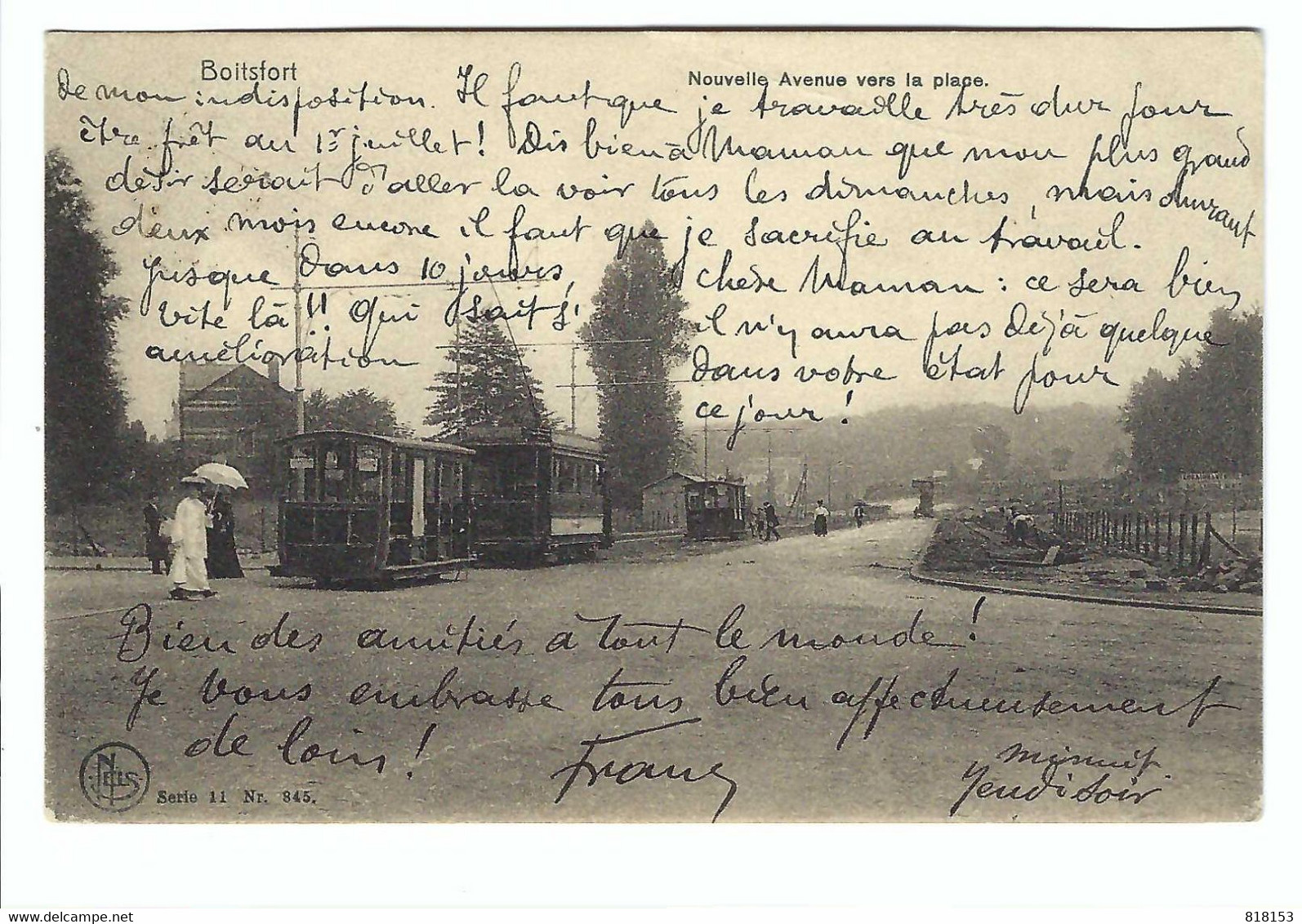 Boitsfort  Nouvelle Avenue Vers La Place 1906 - Watermaal-Bosvoorde - Watermael-Boitsfort