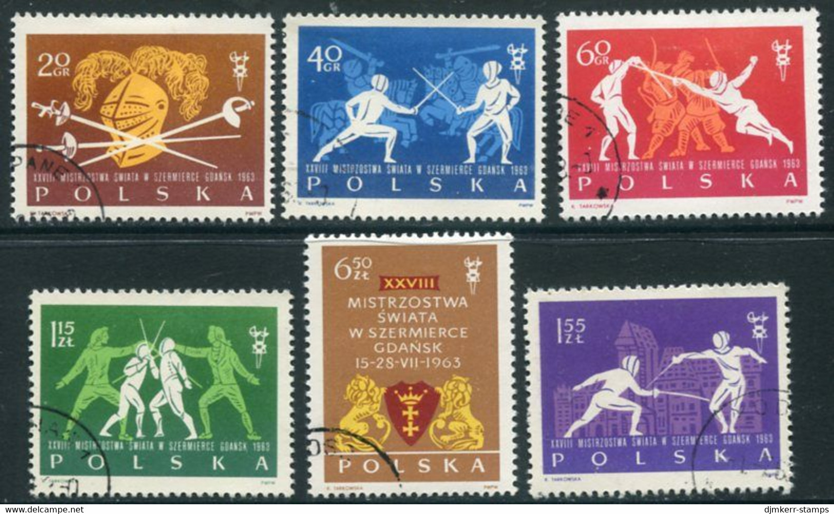 POLAND 1963 Fencing World Championship  Used.   Michel 1405-10 - Used Stamps