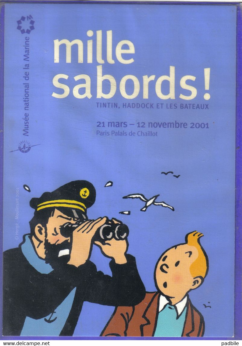 Carte Postale Illustrateur Hergé  Tintin  Mille Sabords   Très Beau Plan - Hergé