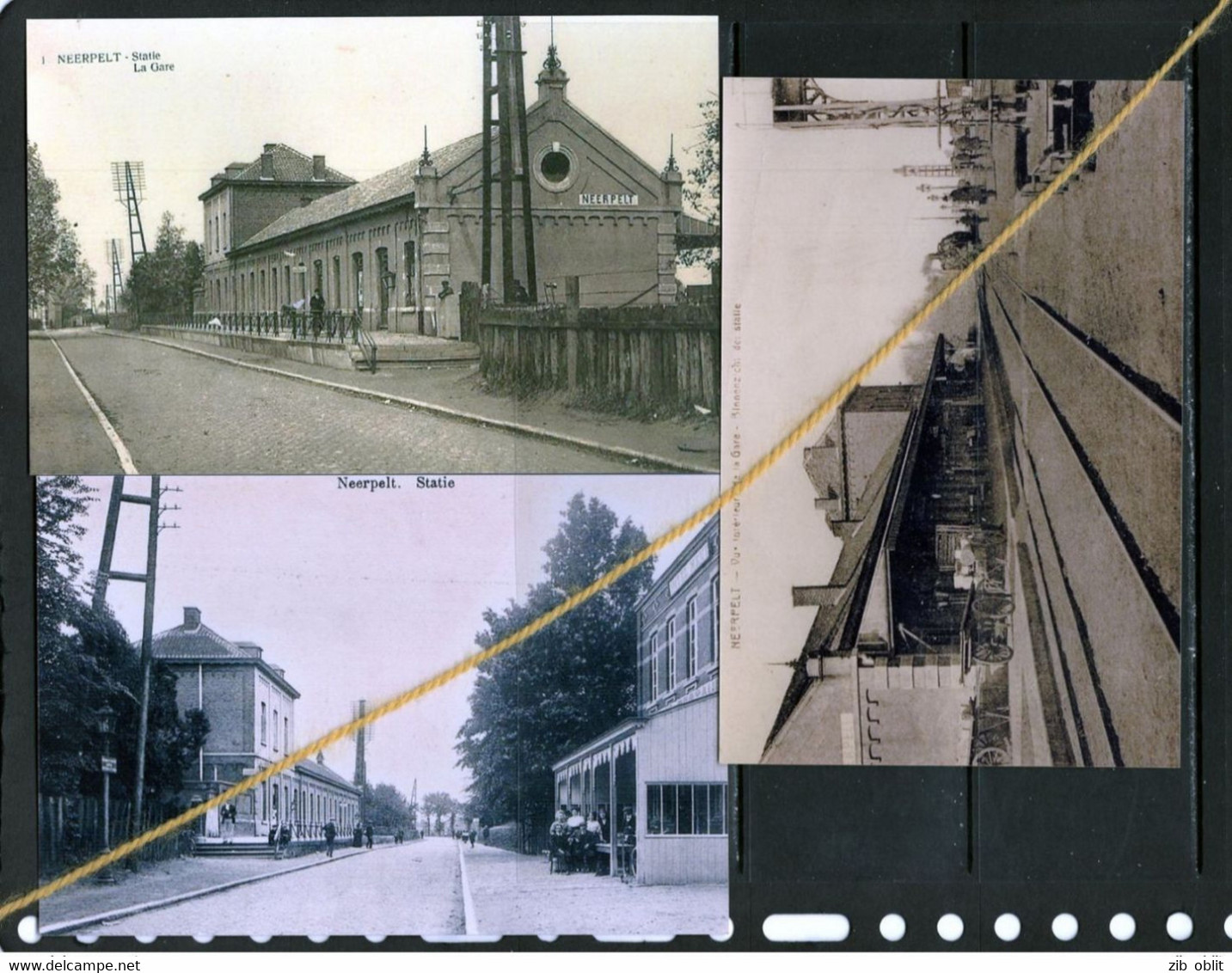 3 PHOTOS NEERPELT LIMBURG LIMBOURG GARE STATION REPROS - Neerpelt