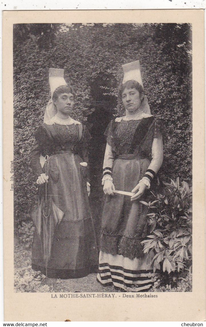 79. LA MOTHE SAINT HERAY. CPA .DEUX FEMMES MOTHAISES. + TEXTE ANNEE 1930 - La Mothe Saint Heray