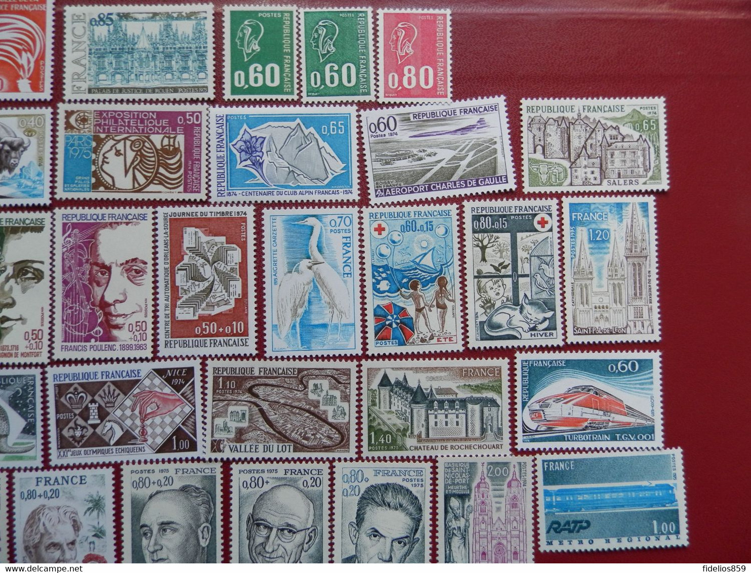 FRANCE ANNEE COMPLETE 1974 SOIT 47 TIMBRES NEUFS SANS CHARNIERE NI TRACE LUXE - 1970-1979