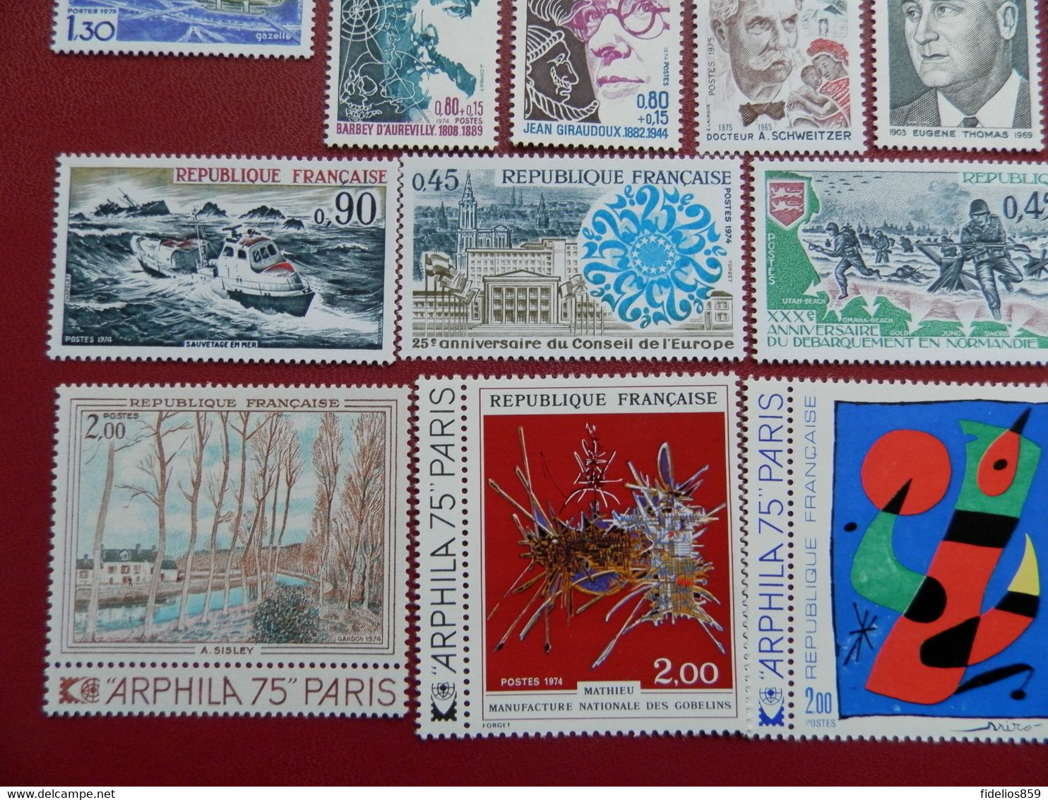 FRANCE ANNEE COMPLETE 1974 SOIT 47 TIMBRES NEUFS SANS CHARNIERE NI TRACE LUXE - 1970-1979