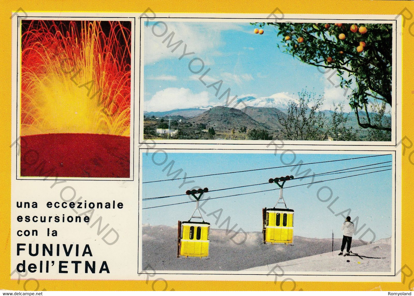 CARTOLINA  CANTONIERA-ETNA SUD,CATANIA,SICILIA,FUNIVIA DELL"ETNA,BELLA ITALIA,STORIA,MEMORIA,CULTURA,VIAGGIATA 1983 - Catania