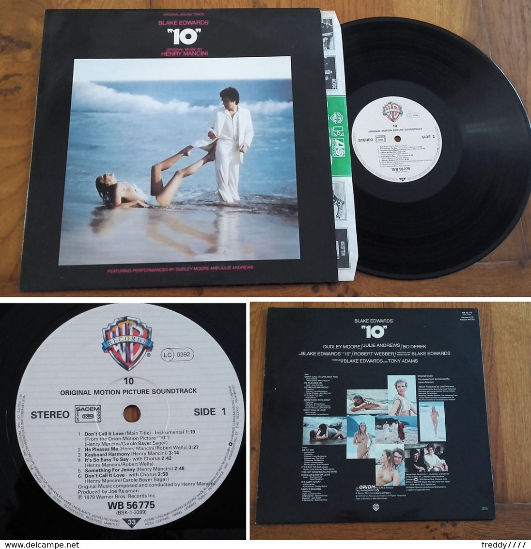 RARE Deutsch LP 33t RPM (12") BOF OST "10" ("ELLE") (Sexy Bo Derek P/s, 1979) - Soundtracks, Film Music