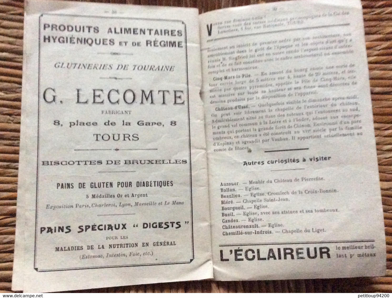 TOURS-GUIDE  Ville de Tours  ANNÉE 1919