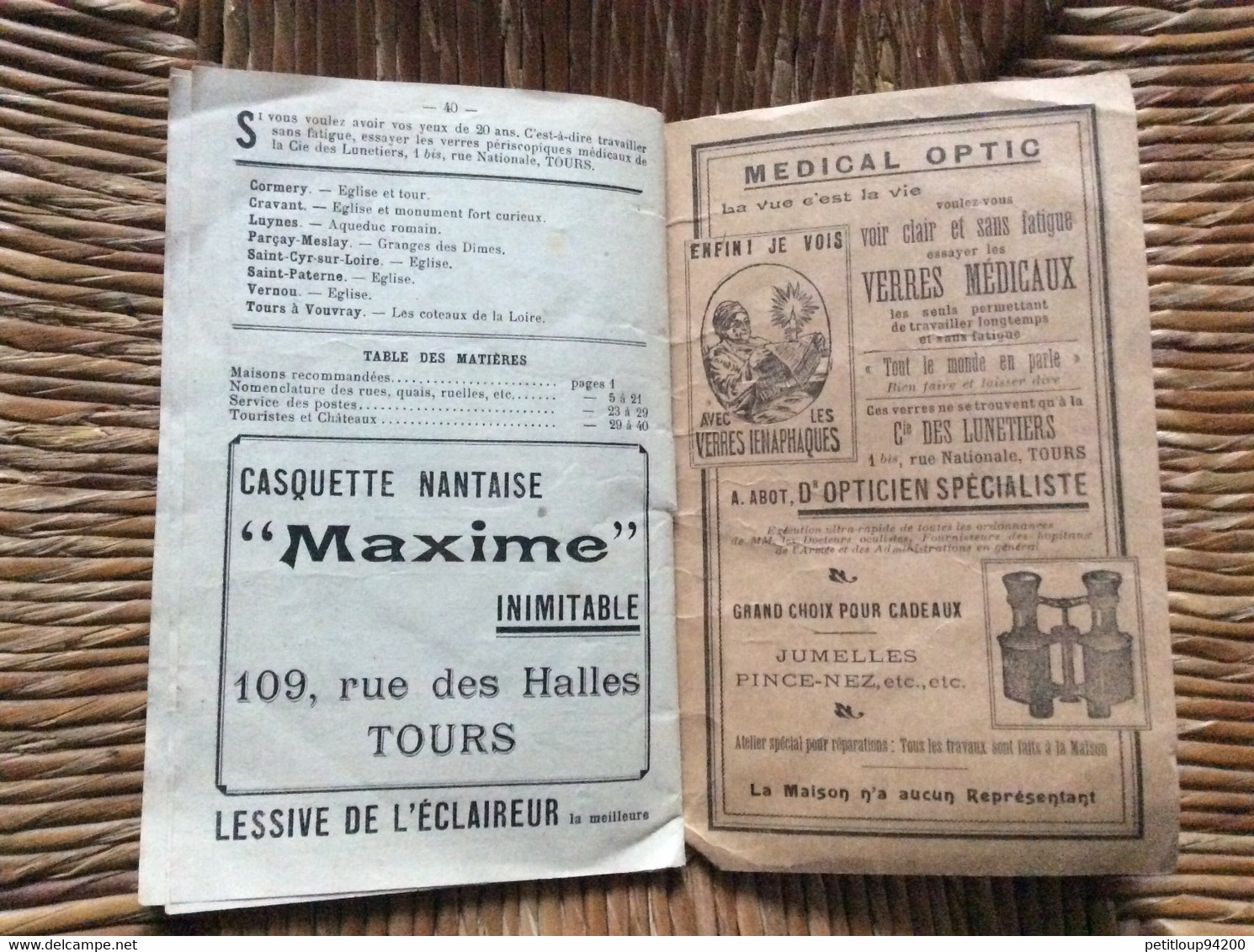 TOURS-GUIDE  Ville de Tours  ANNÉE 1919