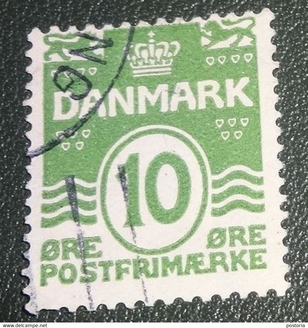 Denemarken - 1921 - Michel 120 - Gebruikt - Cancelled - Cijfer - Kroon - Golven - 10 - Gebraucht