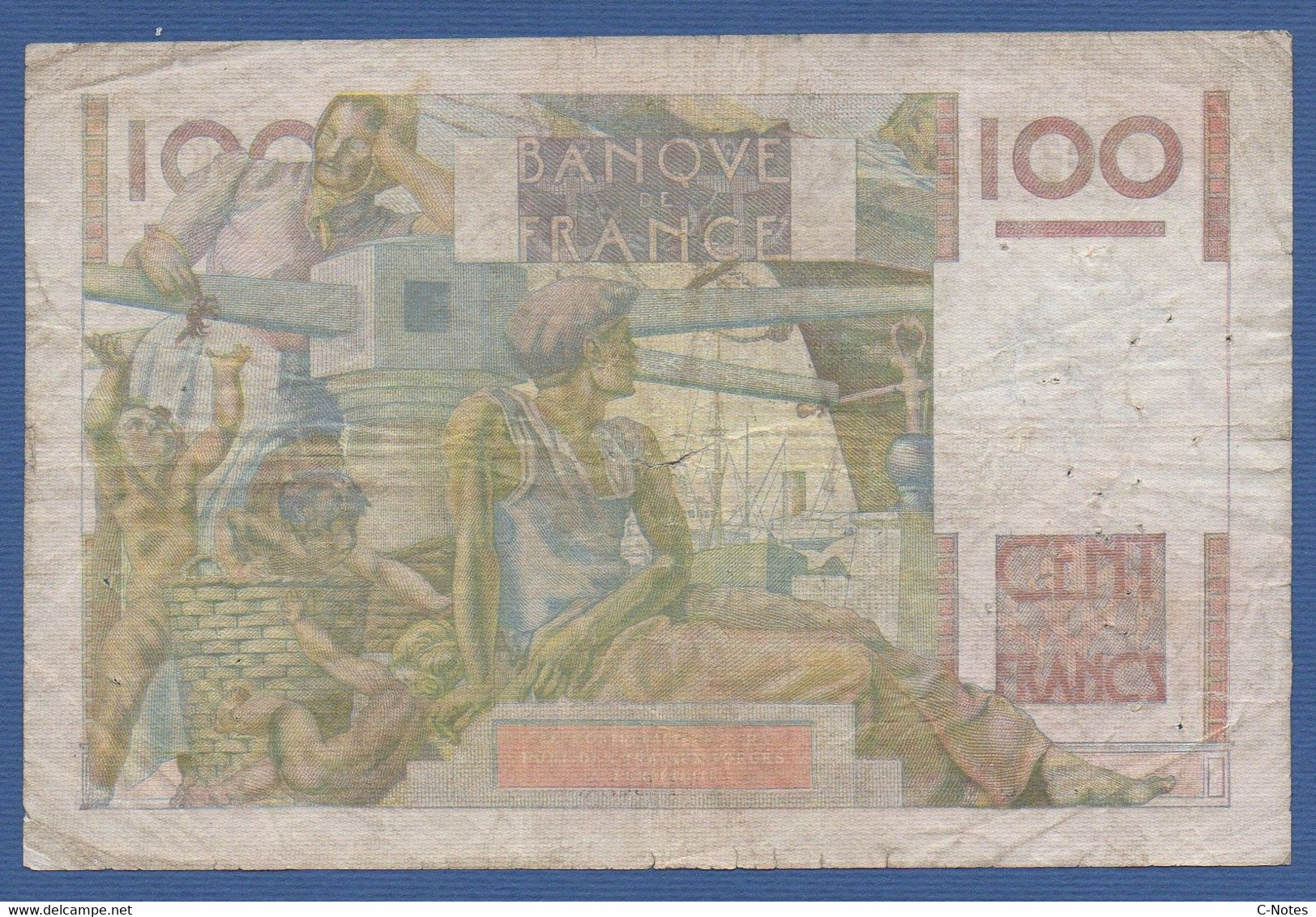 FRANCE - P.128 – 100 Francs ''Jeune Paysan'' 09.01.1947 Circulated Serie Q.182 96909 - 100 F 1945-1954 ''Jeune Paysan''