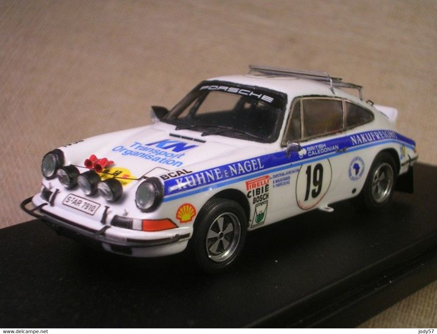 PORSCHE 911 CARRERA RS EAST AFRICAN SAFARI 1974 WALDEGAARD ROBUSTELLI 1/43 TRUE - Altri & Non Classificati