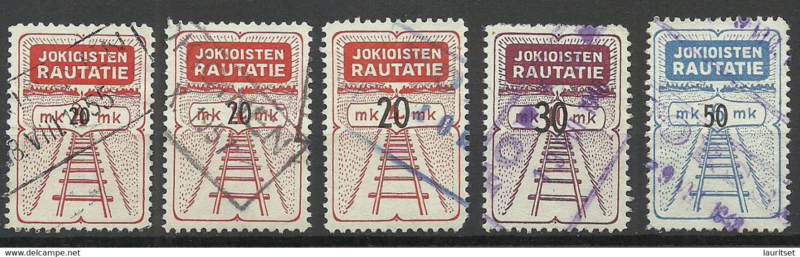 FINLAND FINNLAND 1946-1953 Jokioisten Railway Stamps O - Postpaketten
