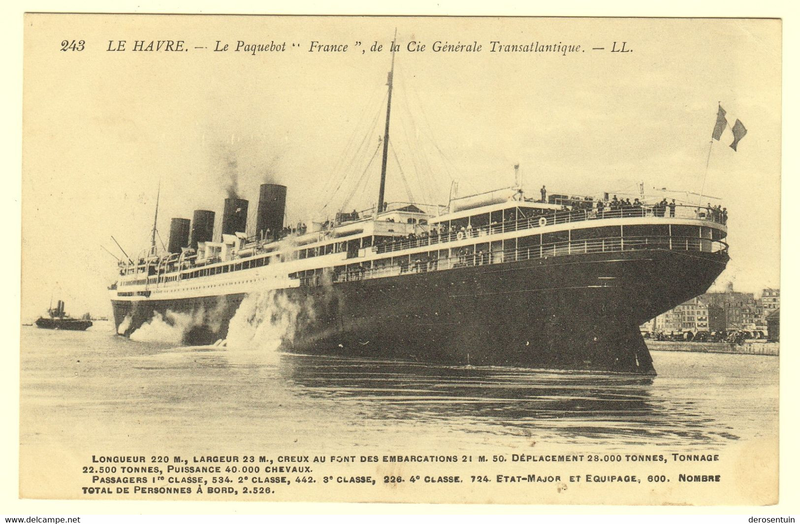 a0128	[Postkaarten] Passagiersschepen (paquebots bateaux schepen boten, varia, allerlei). - Lot van 43 postkaarten
