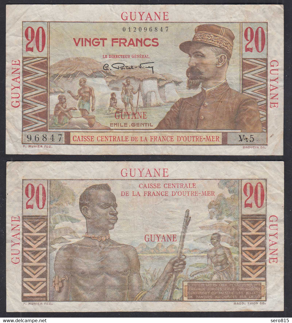 FRANZÖSISCH GUIANA - FRENCH GUIANA 20 Francs Banknote (1947/49) Pick 21a F (4) - Andere - Amerika