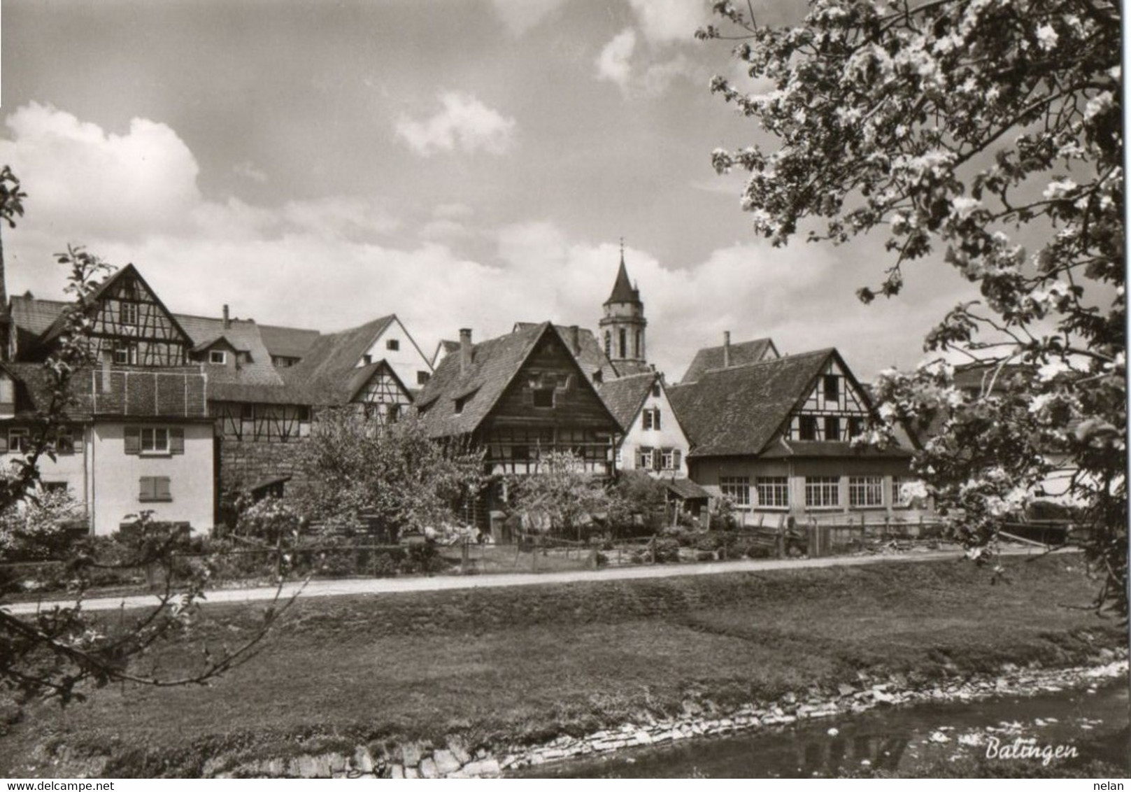 BALINGEN - EYACHPARTIE MIT STADTKIRCHE - REAL PHOTO - F.G - Balingen