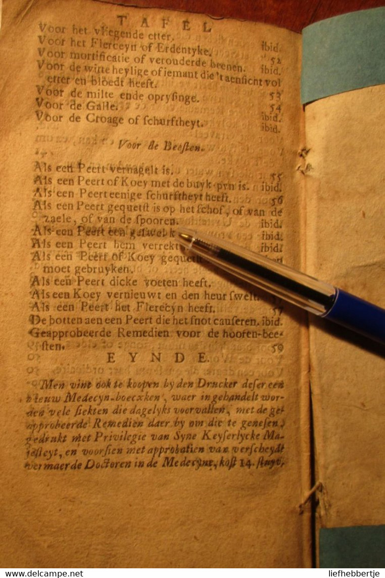 Den Troost Der Aermen, Behelsende Licht Ende Souveryne Remedien ... Sieckten Wonden Geswellen - Geneeskunde - 1767? - Antique