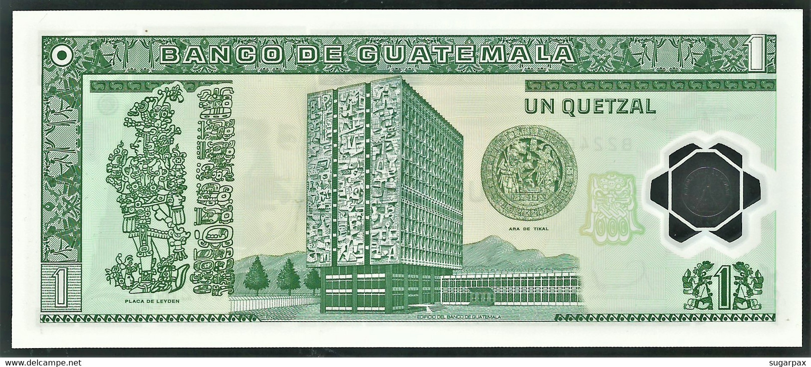 Guatemala - 1 Quetzal - 2006 - Pick: 109 - Unc. - Serie B - Polymer Plastic - Guatemala