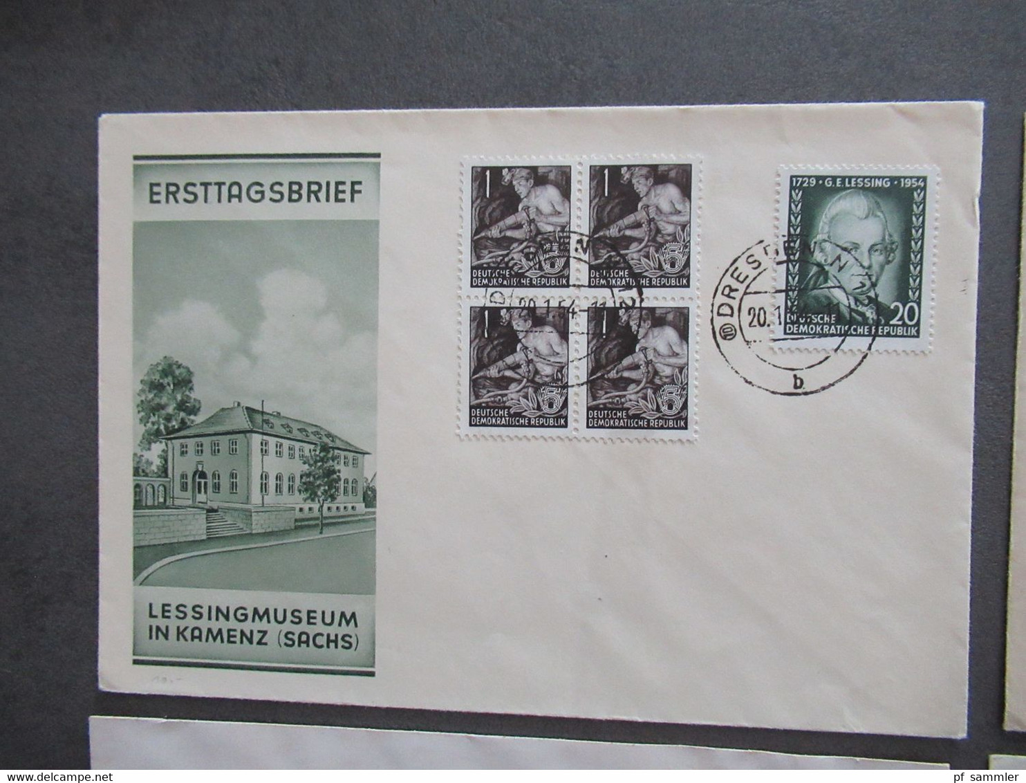 DDR FDC ab 1953 / 87 teilweise echt gelaufen (1x nach Israel) insgesamt 60 Belege auch Marx und Fünfjahrplan