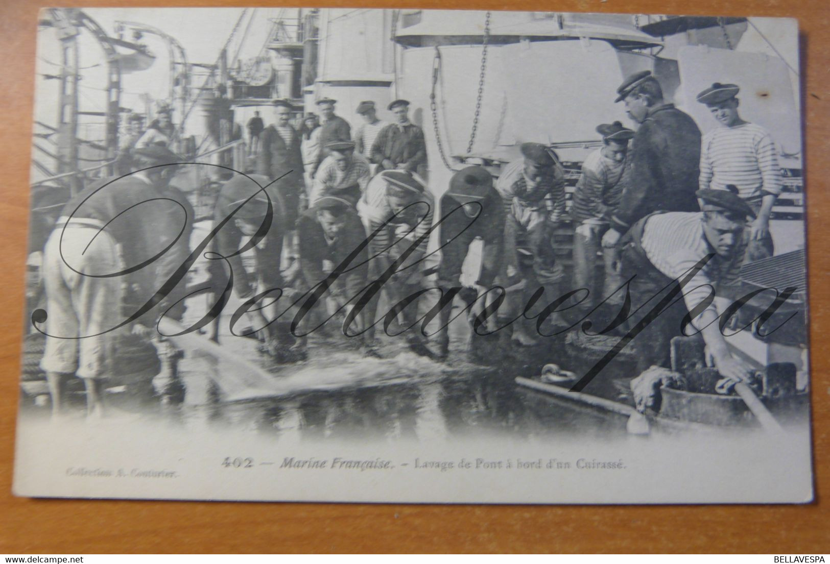 Marine Français Lavage De Pont à Bord D'un Cuirasse. N°402 - Guerra