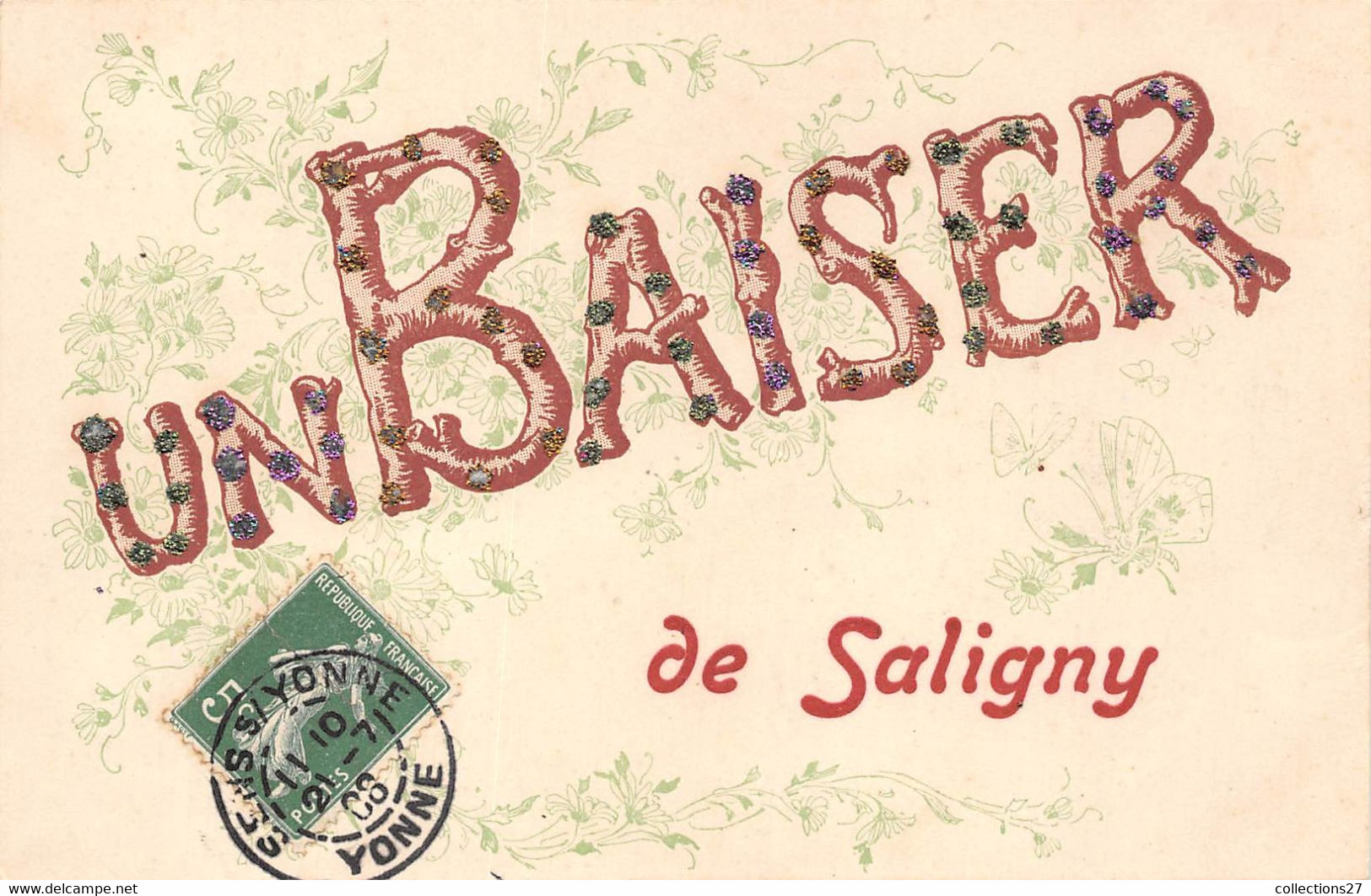 89-SALIGNY- UN BAISER - Saint Bris Le Vineux