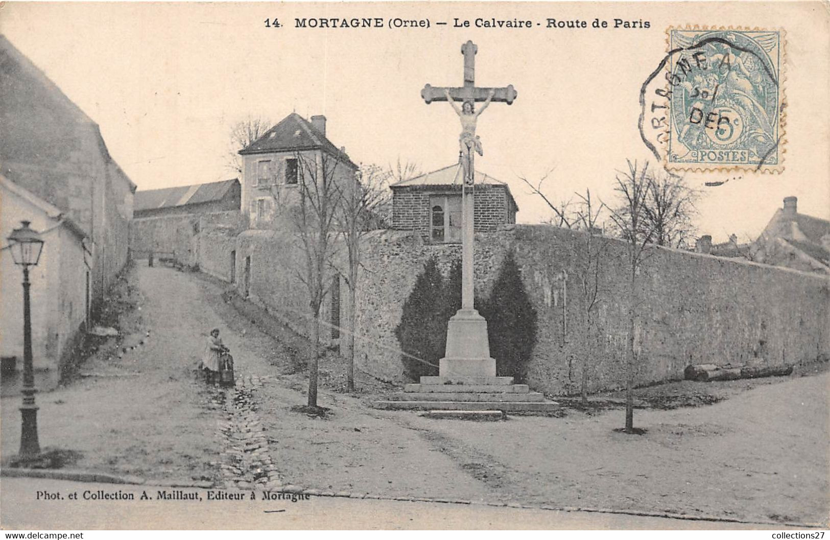 61-MORTAGNE- LE CALVAIRE ROUTE DE PARIS - Mortagne Au Perche
