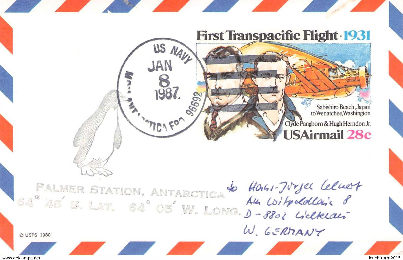 USA - USAIRMAIL POSTCARD Sc #UXC19 ANTARCTICA > LICHTENAU/DE / PR210 - 1981-00