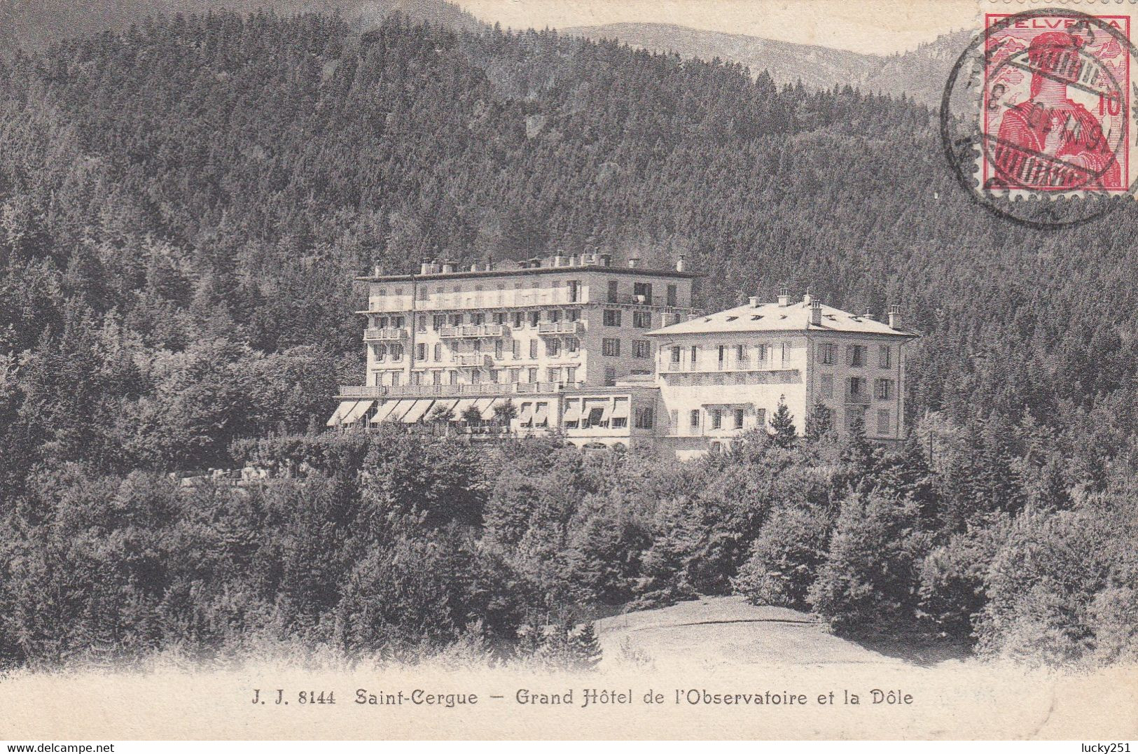 Suisse - Hôtel - Saint Cergue - Grand Hôtel De L'Observatoire - Circulée 16/06/1910 - Saint-Cergue