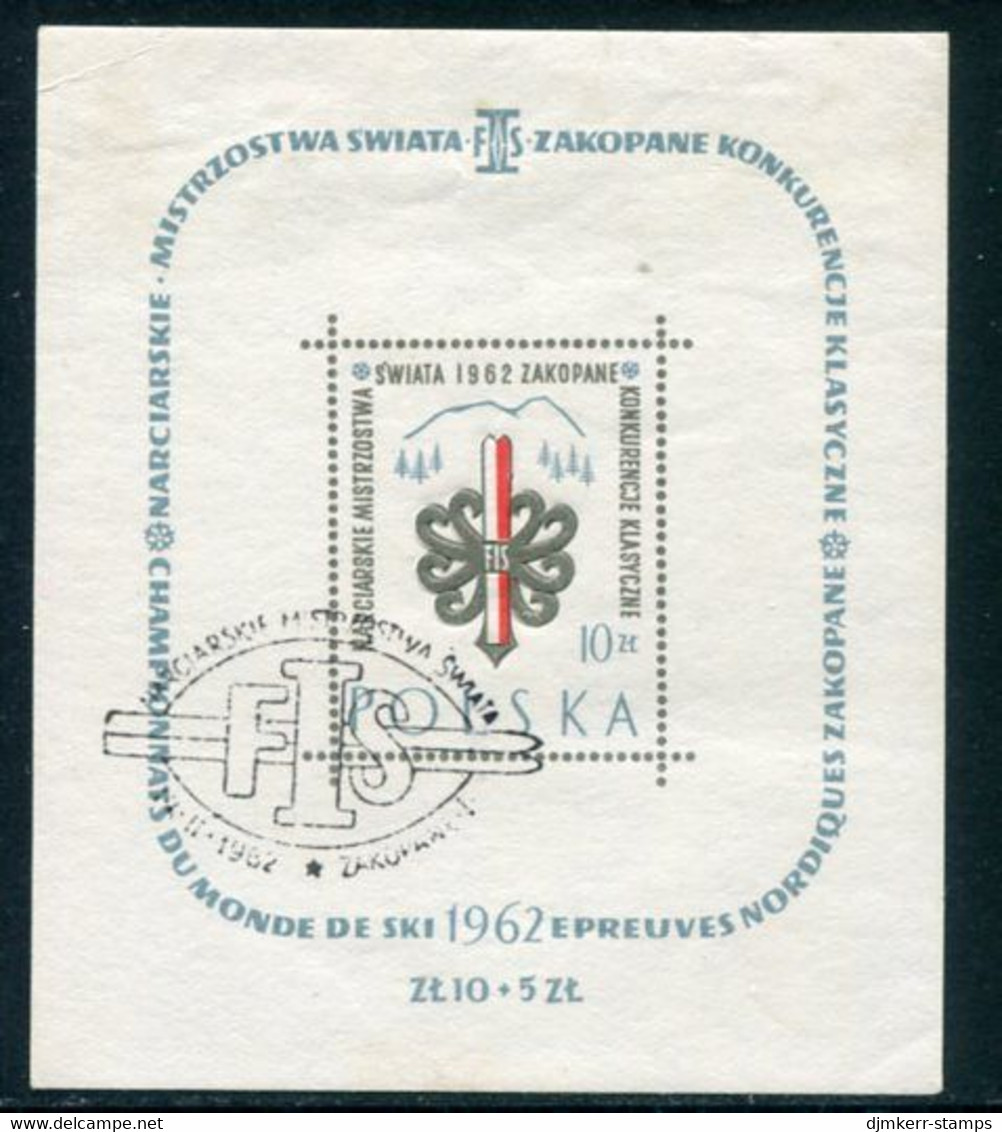 POLAND 1962 Skiing Championship Block Used  Michel Block 26 - Used Stamps