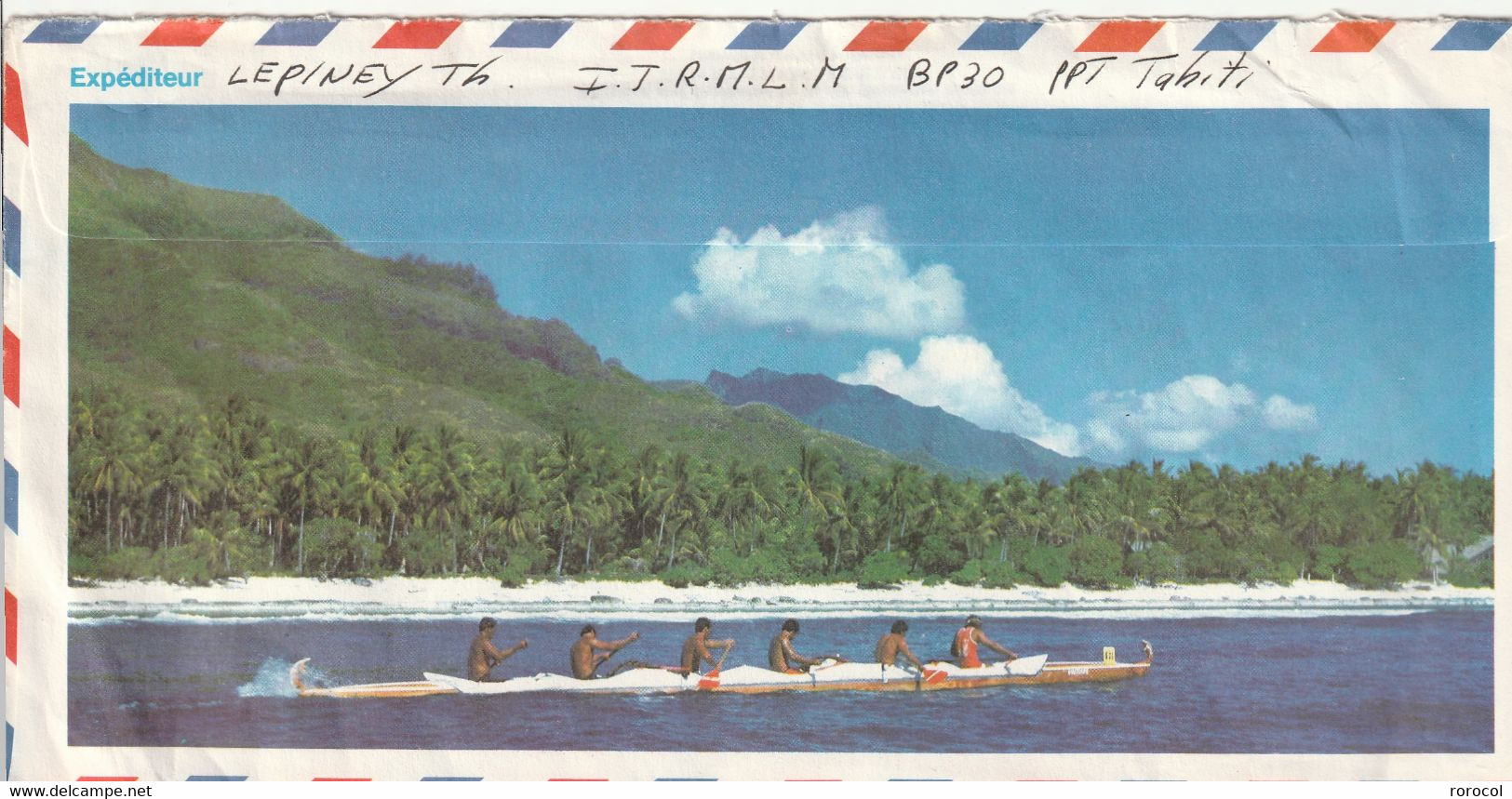 POLYNESIE FRANCAISE Lettre CENTRE DE TRI AVION FAAA Pour La France Taxe Au Départ Mon Appliquée à L'arrivée - Covers & Documents