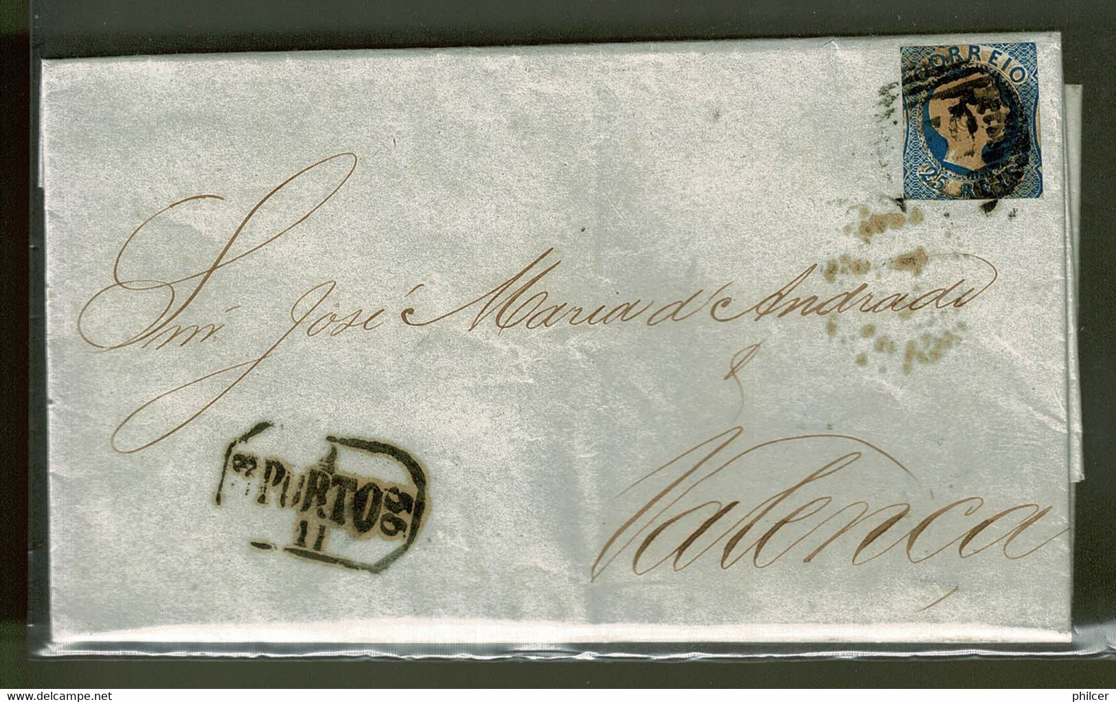 Portugal, 1856, # 7, Porto-Valença - Briefe U. Dokumente