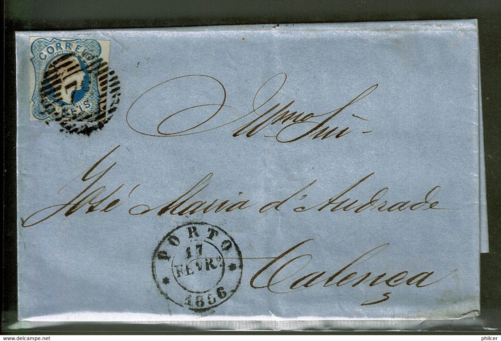 Portugal, 1856, # 7, Porto-Valença - Lettres & Documents