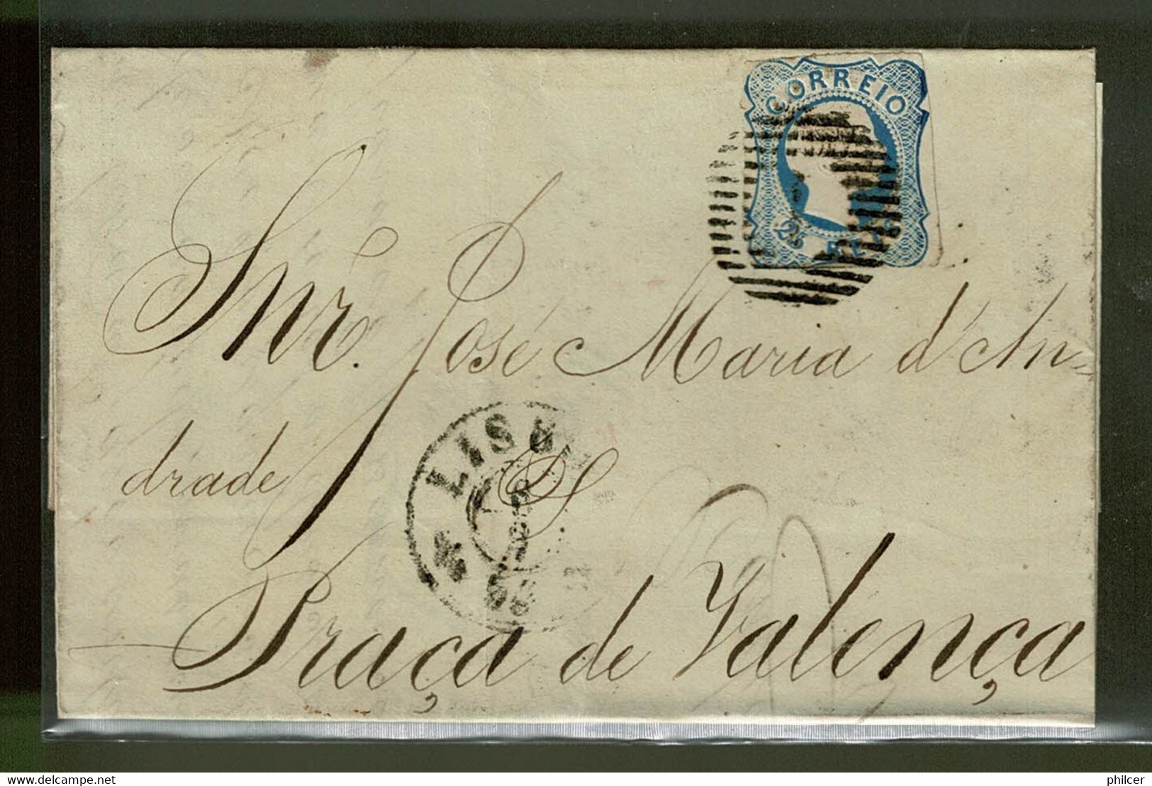Portugal, 1856, # 7, Lisboa-Valença - Briefe U. Dokumente