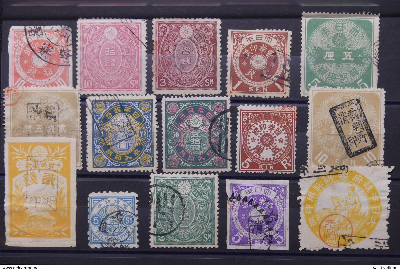 JAPON - Lot De 15 Fiscaux, à étudier - L 108373 - Collections, Lots & Series