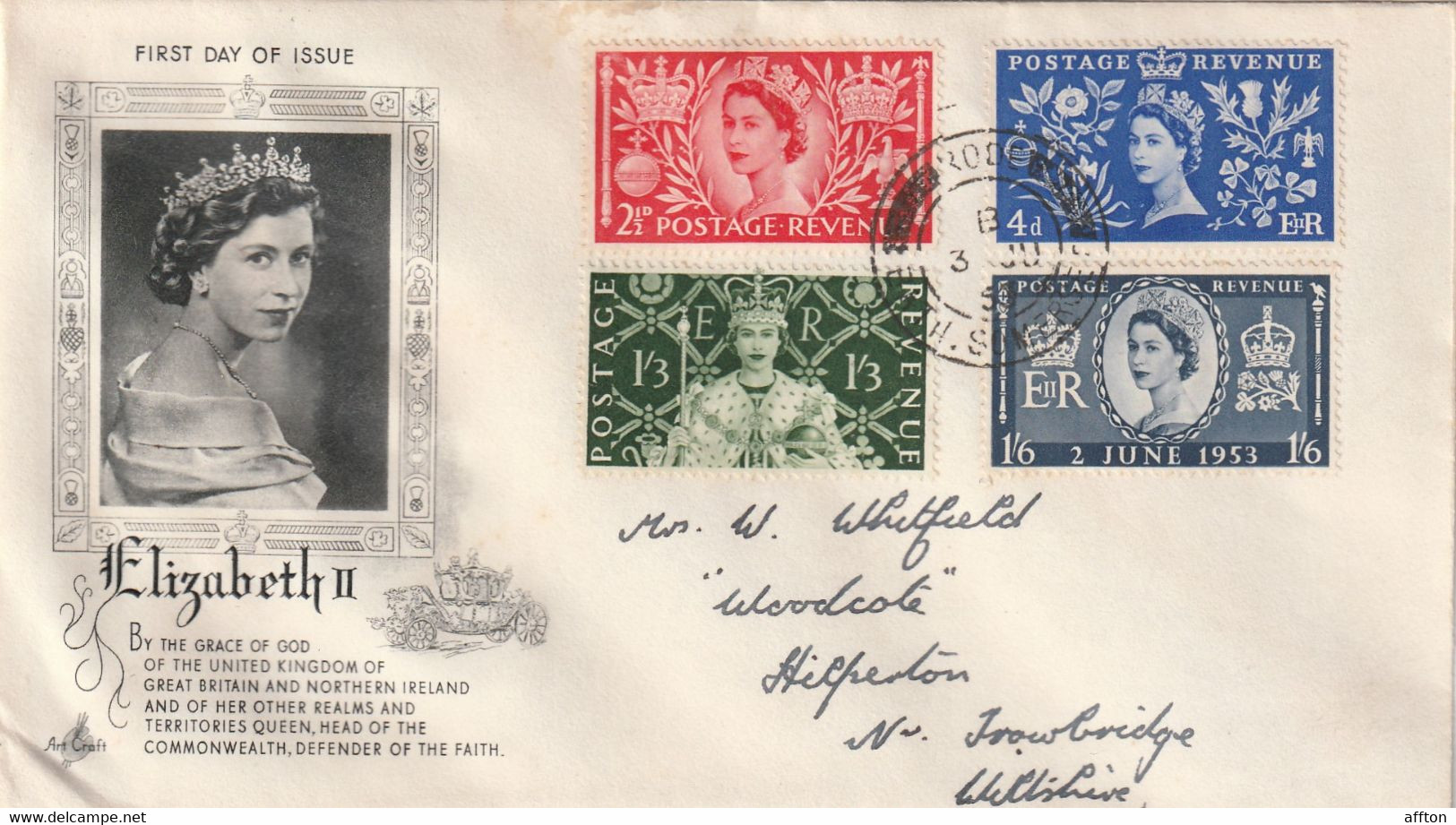 UK 1953 FDc Mailed - 1952-1971 Dezimalausgaben (Vorläufer)